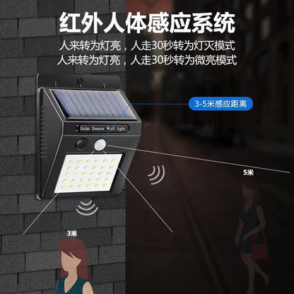 Luminária Solar LED Externa com Sensor de Movimento – Iluminação Inteligente para Jardim, Muros e Áreas Externas