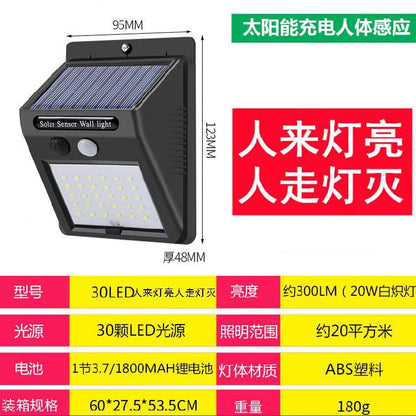 Luminária Solar LED Externa com Sensor de Movimento – Iluminação Inteligente para Jardim, Muros e Áreas Externas