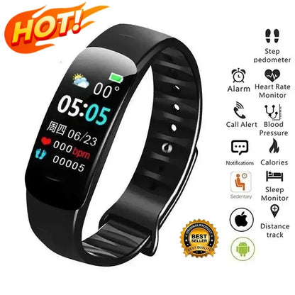 Smartwatch C1 Plus Bluetooth – Relógio Inteligente Fitness com Monitoramento de Saúde