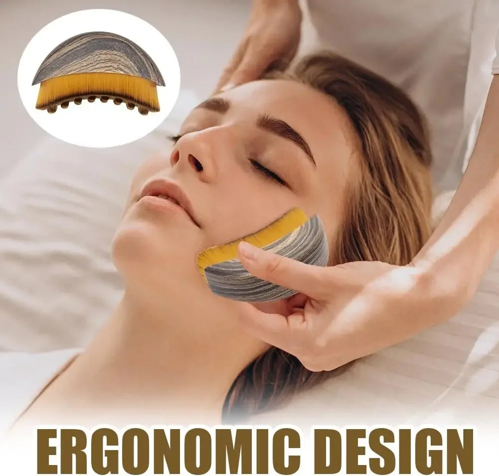 Escova Facial de Contorno Linfático – Modeladora de Queixo e Linha da Mandíbula, Massageador de Drenagem Facial com Design Ergonômico que se Ajusta Precisamente à Pele