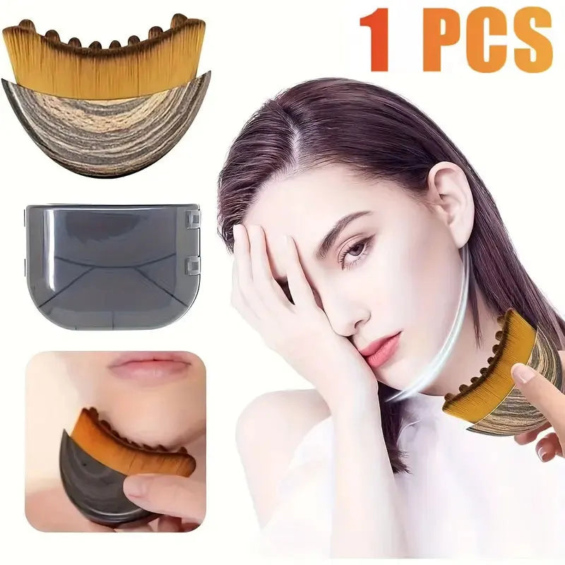 Escova Facial de Contorno Linfático – Modeladora de Queixo e Linha da Mandíbula, Massageador de Drenagem Facial com Design Ergonômico que se Ajusta Precisamente à Pele