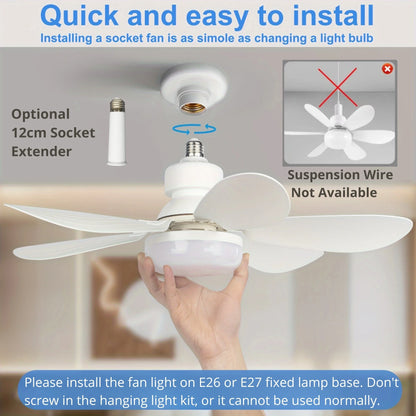Ventilador de Teto LED 40W com Luz Integrada e Controle Remoto