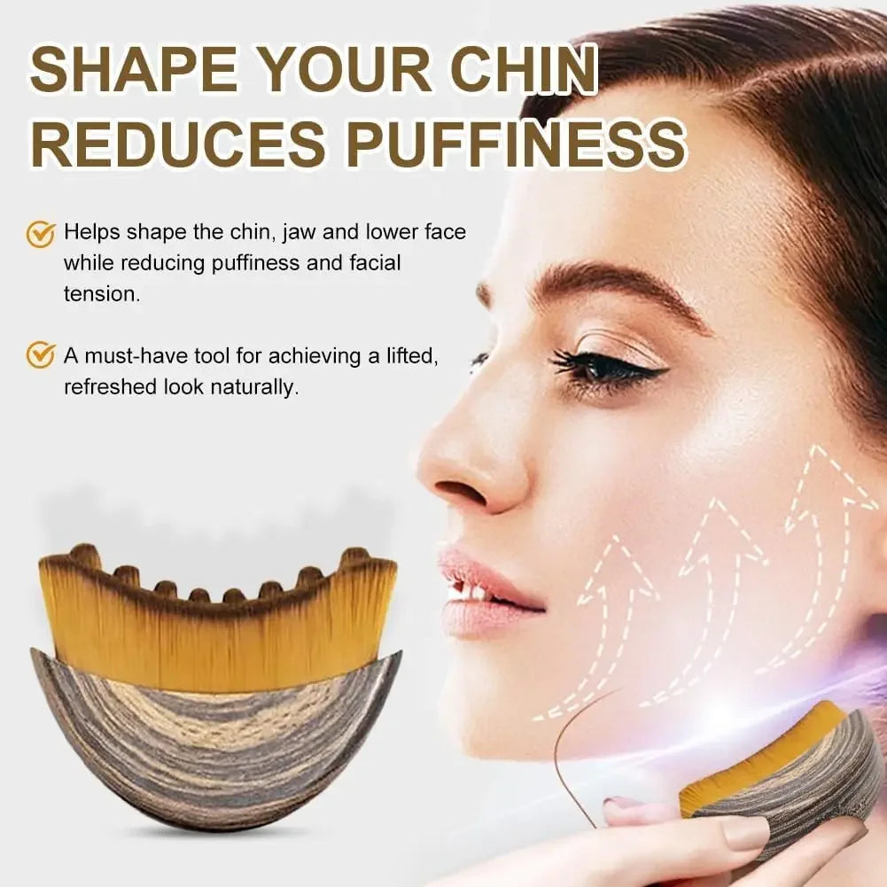 Escova Facial de Contorno Linfático – Modeladora de Queixo e Linha da Mandíbula, Massageador de Drenagem Facial com Design Ergonômico que se Ajusta Precisamente à Pele