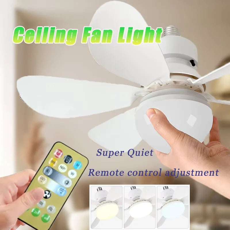 Ventilador de Teto LED 40W com Luz Integrada e Controle Remoto