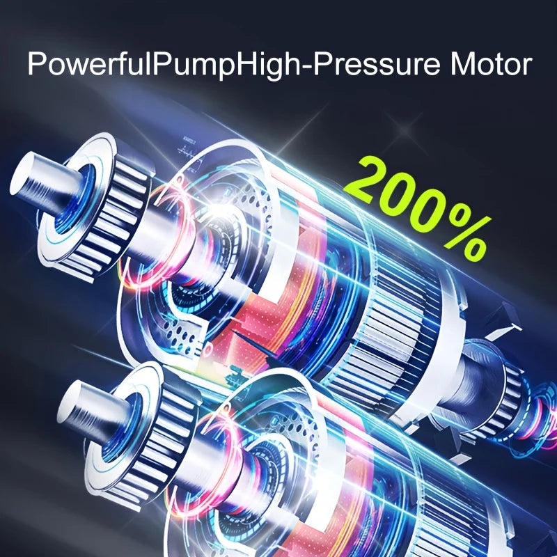 Compressor de Ar Portátil para Carro, 3 Vezes Mais Rápido, 150 PSI, Inflador de Pneus Sem Fio com Manômetro Digital para Carros, Motocicletas e Bicicletas