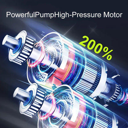 Compressor de Ar Portátil para Carro, 3 Vezes Mais Rápido, 150 PSI, Inflador de Pneus Sem Fio com Manômetro Digital para Carros, Motocicletas e Bicicletas