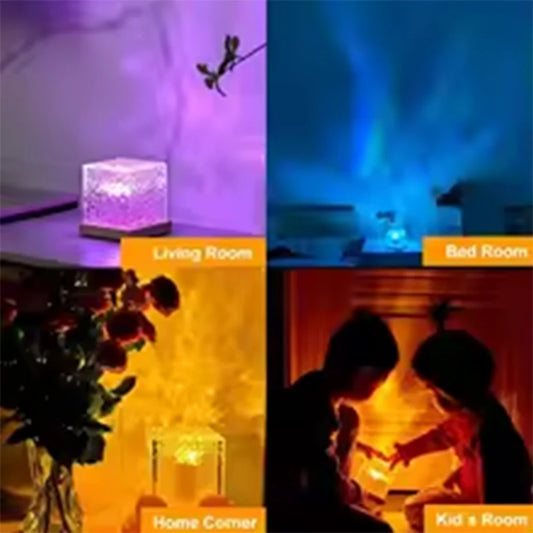 🌊 Projetor de Luz Aurora Oceânica RGB HOMEFISH – 16 Cores com Controle Remoto